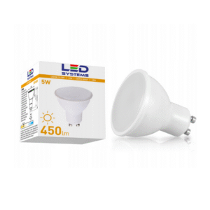 ŻARÓWKA LED GU10 5W = 40W / BIAŁA CIEPŁA